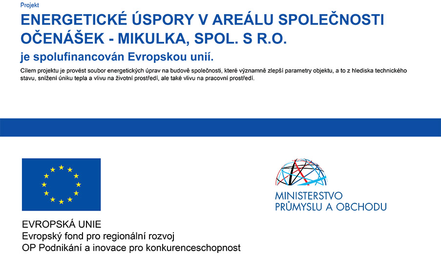 energetické úspory v areálu očenášek-mikulka, spol. s r. o.