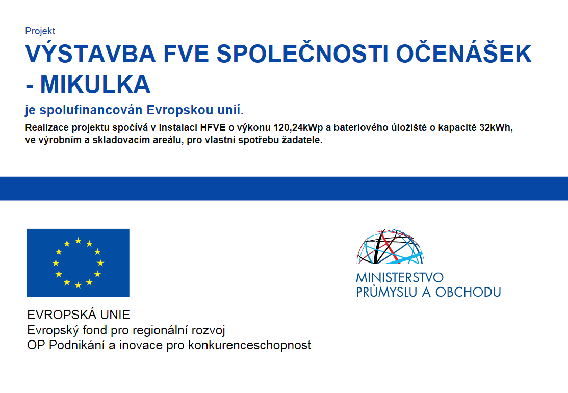 instalace fve v areálu očenášek-mikulka, spol. s r. o.